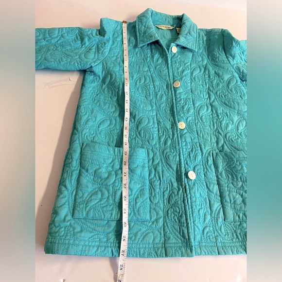 Orvis teal quilted jacket 100% cotton.2 pockets.Size S runs larger.Quilted - Picture 5 of 7